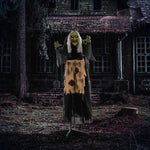 Halloween Witch Animatronic Prop With Sound Activated