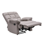 Faux Leather Recliner Armchair Modern Upholstered Lounge Chair With Adjustable Backrest & Footrest | Khaki