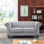 Pelham 158cm Wide Velvet Fabric 2 Seat Chesterfield Sofa | 2 | Grey