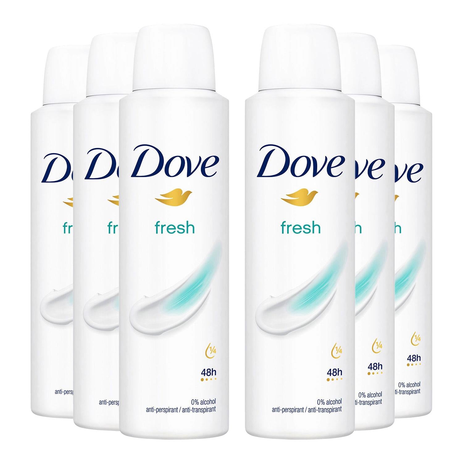Fresh Anti-perspirant With 48h Sweat Protection Deo For Women 150ml, 6 Pack