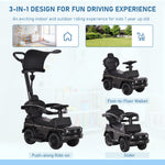 Kids Ride-on Push Car 3 In 1 Benz G350 Baby Floor Slider Walker | Black