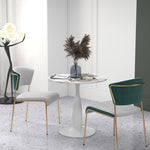 Round Dining Table W/ Steel Base, Dining Room | White