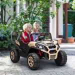 2 Seater 24v Kids Electric Car W/ Remote Control | Khaki
