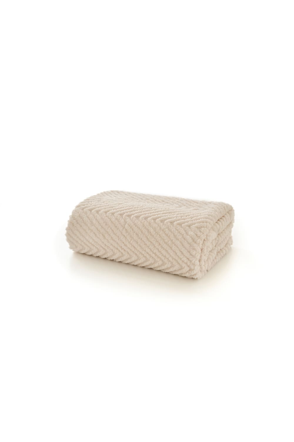Hemsworth Chevron Soft Touch Throw 130x170cm – Super Cosy Decorative Blanket | 130cm x 170cm | Cream