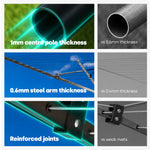 4-arm Garden Clothes Dryer With 45m Line