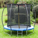 Leapfrog Round Outdoor Trampoline With Padding, Internal Safety Enclosure And Ladder | 10ft | Blue