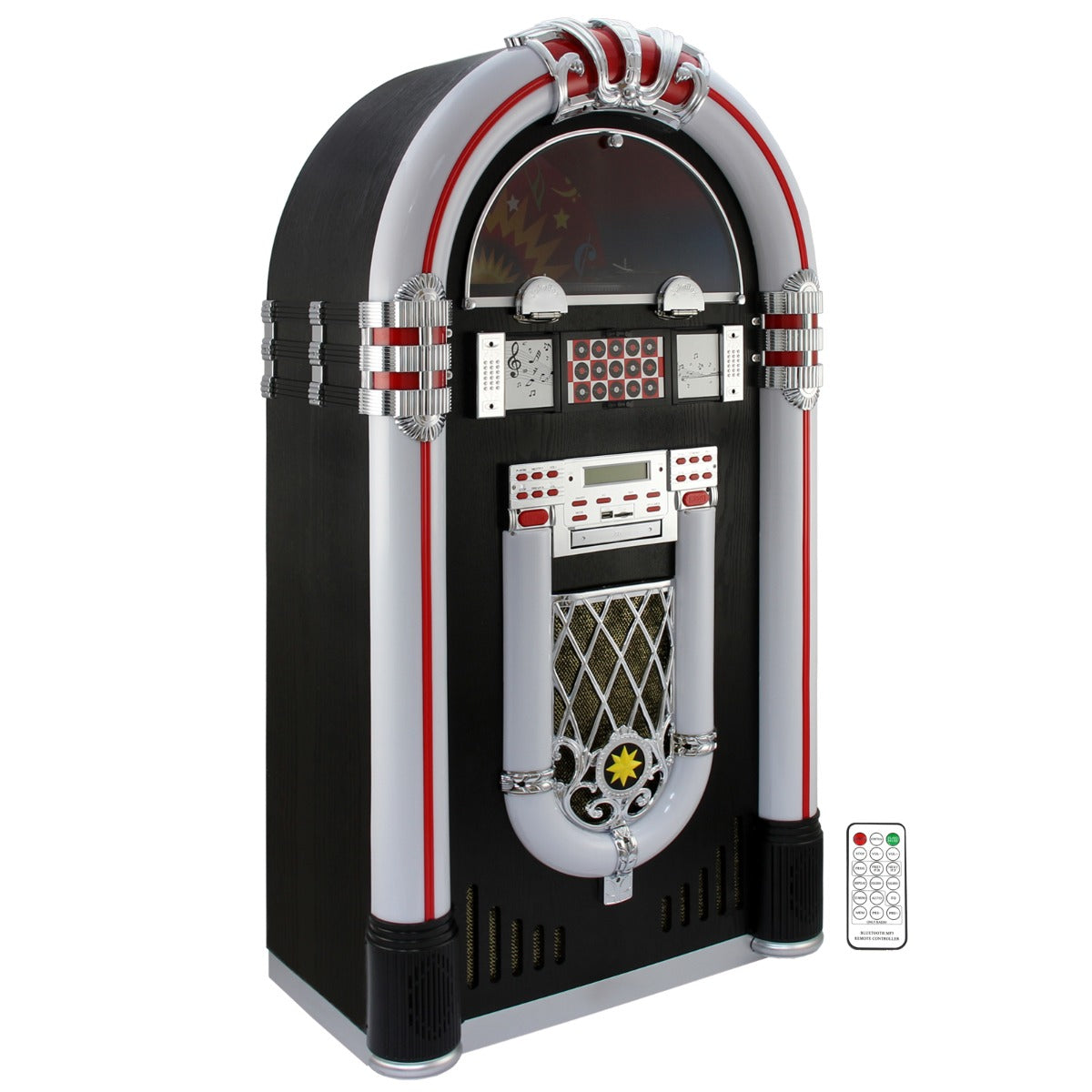 MonsterShop Jukebox Vinyl Record Player & Sound System
