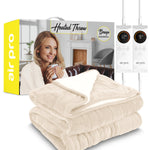 Heated Electric Blanket With Digital Controller, 6 Heat Settings | King | Beige