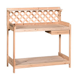 Wooden Potting Table, Work Bench Storage