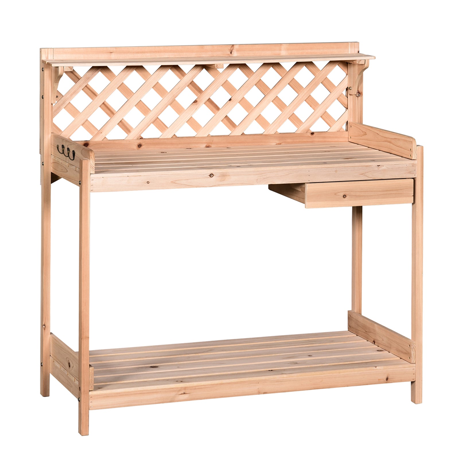 Wooden Potting Table, Work Bench Storage