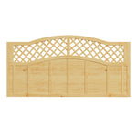 Omega Spruce Wood Fence Panel With Lattice Top 180cm W X 90/120/180cm H – Natural Finish, Durable, Easy Diy Garden Privacy Screen | Small