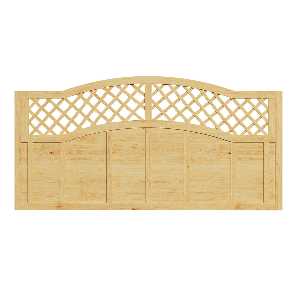 Omega Spruce Wood Fence Panel With Lattice Top 180cm W X 90/120/180cm H – Natural Finish, Durable, Easy Diy Garden Privacy Screen | Small