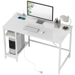 HOMCOM 120 X 60 Cm Home Office Desk Reversible Study Table For Bedroom White