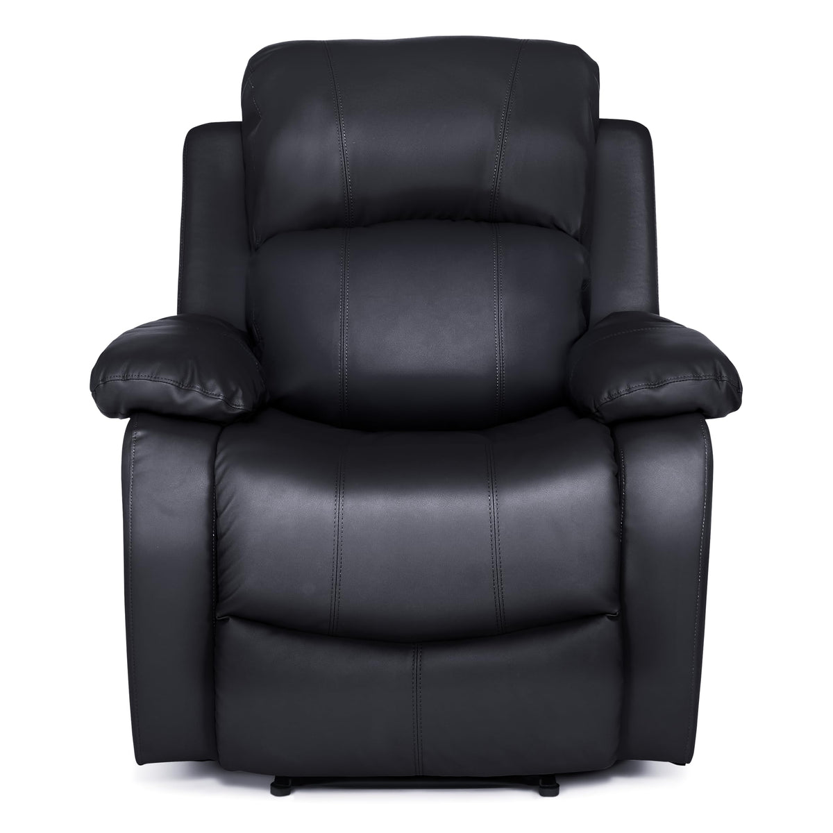 Manual Recliner Sofa 1 Seater Faux Leather | Black