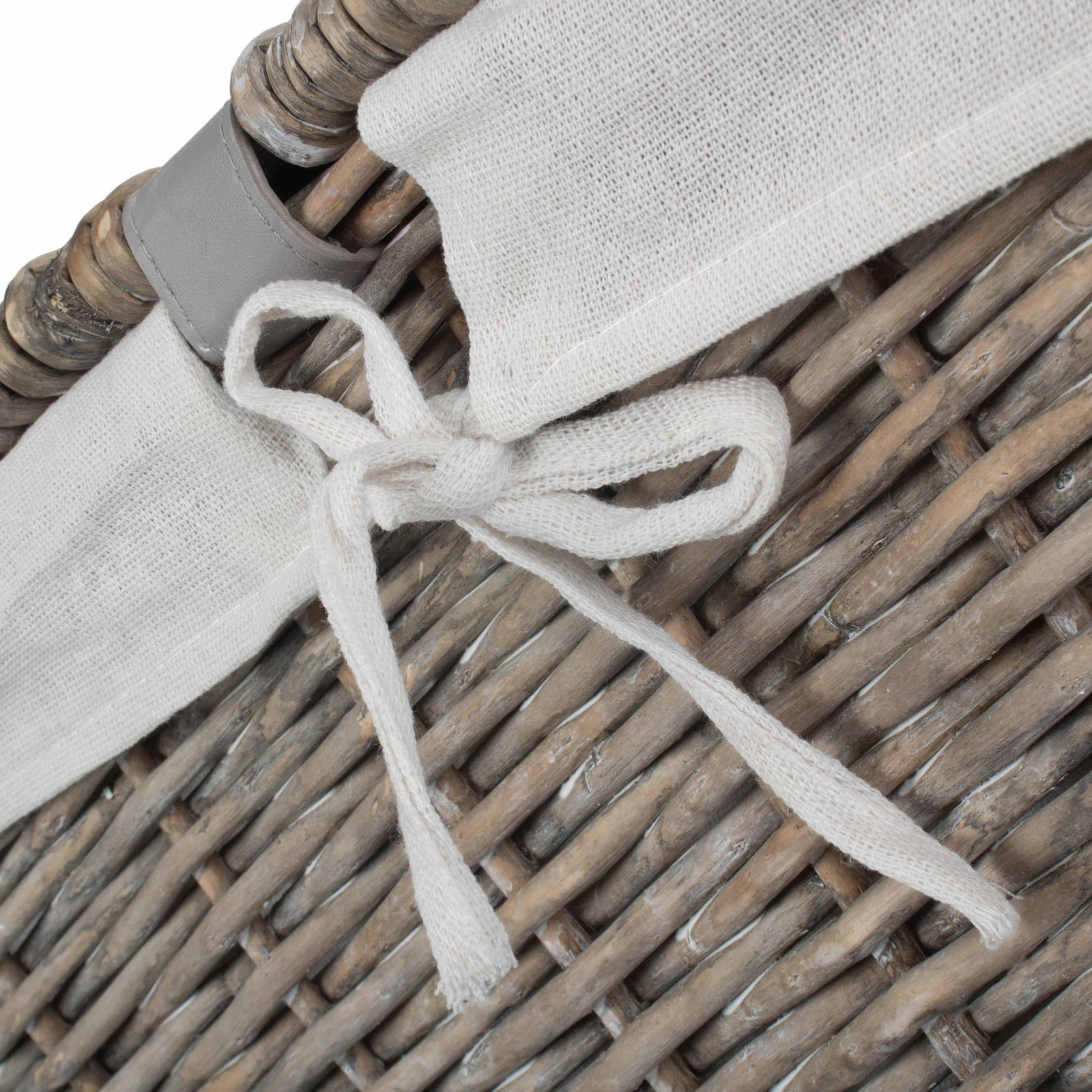 Wicker Grey Wash Finish Storage Basket | Extra Large | Gray