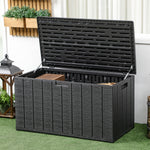 336 Litre Rolling Outdoor Garden Storage Box, Plastic