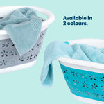 Floral Foldaway Laundry Basket - Grey