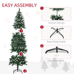 6' Snow Artificial Christmas Tree Holiday Home Décor With Pine Cones | 6ft | Green