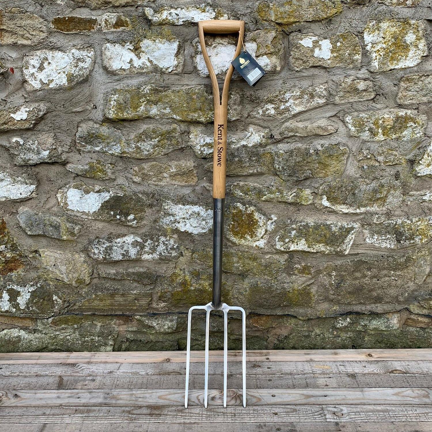Stainless Steel Digging Fork Rust Resistant Fsc For Gardening | Silver
