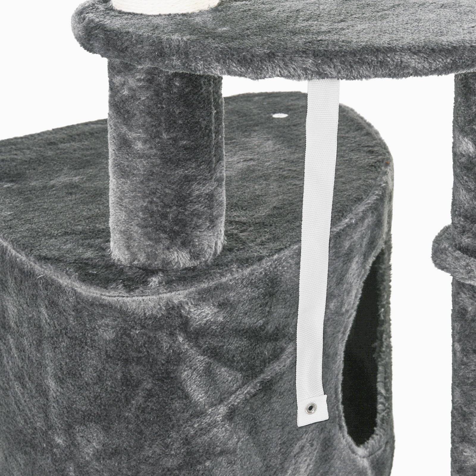 5-tier Grey Sisal Multi-level Cat Tree Tower With Scratching Posts
