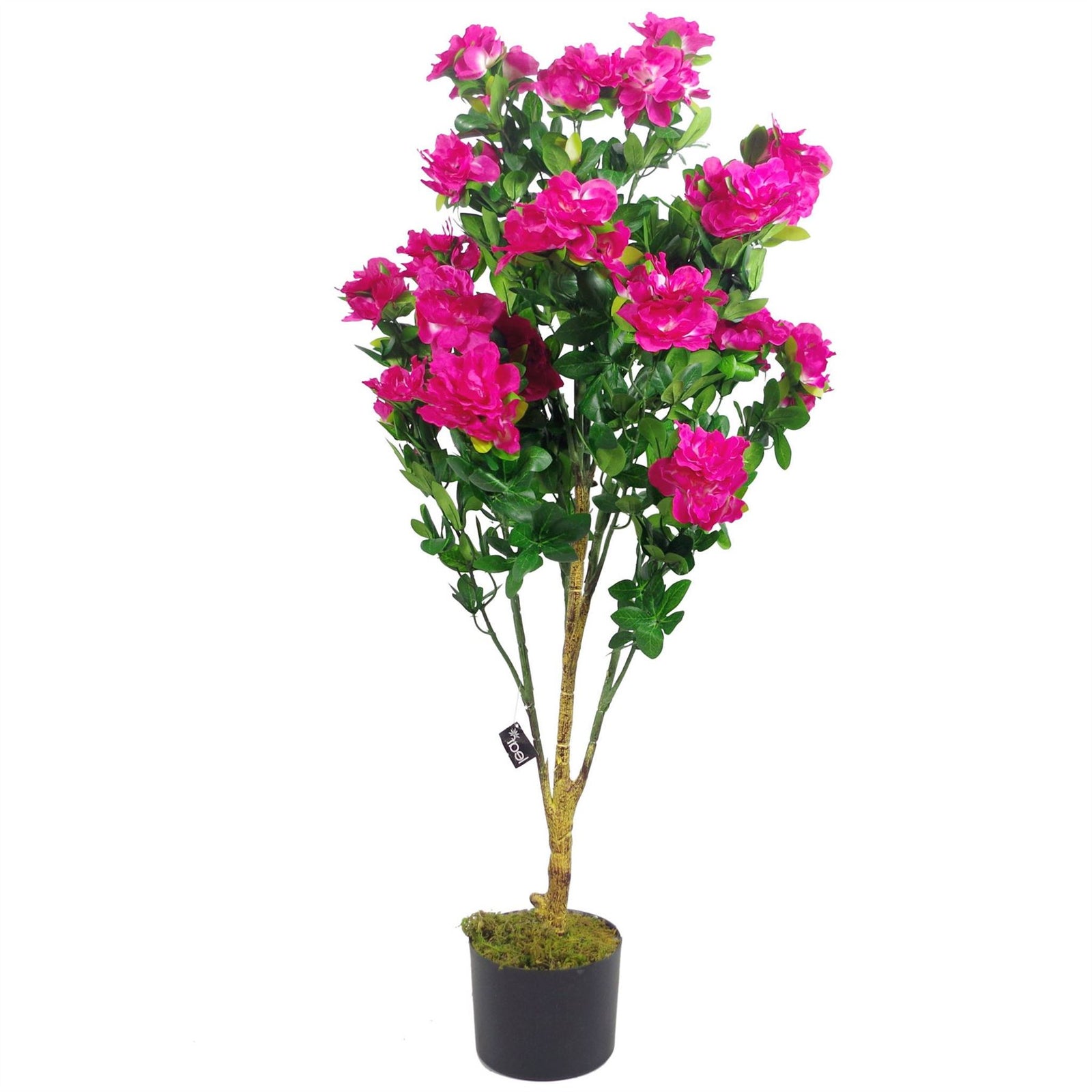 Artificial 100cm Premium Artificial Azalea Pink Flowers Potted Plant