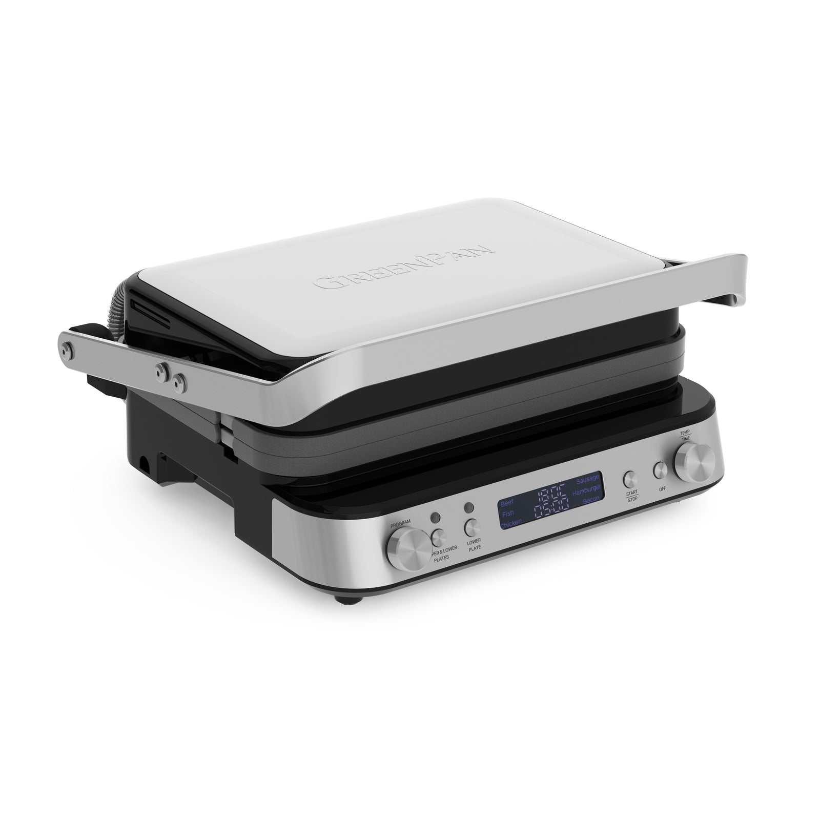 Bistro 6-in-1 Contact Grill And Griddle, Pfas-free Non-stick Ceramic | Silver