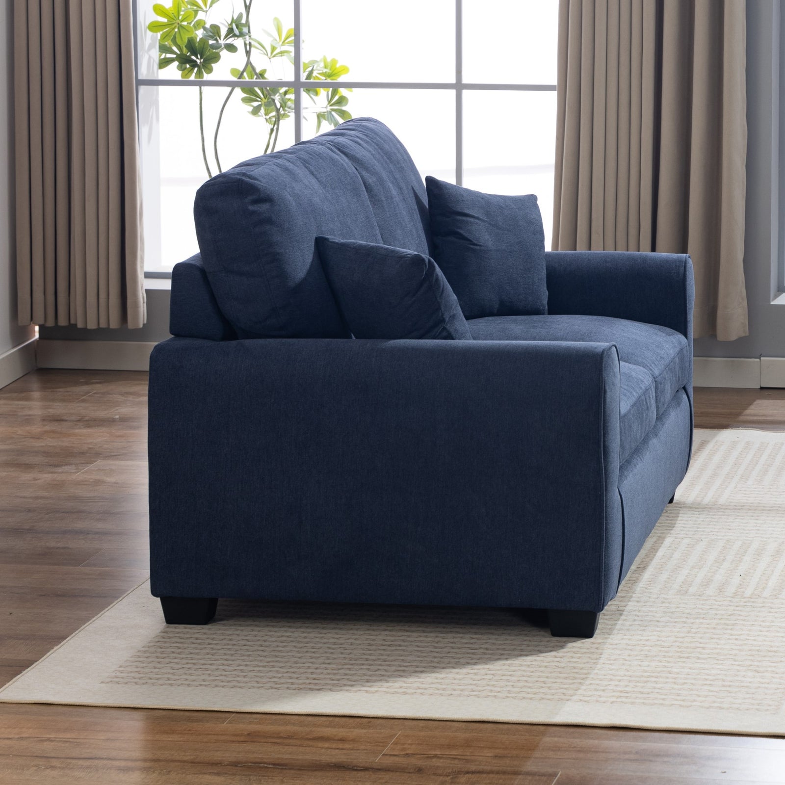 Lewiston Fabric Pull Out Sofabed | Denim