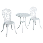 3 Pieces Antique Garden Bistro Set For 2 , White