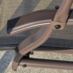 2 Seater Garden Swing Chair Outdoor Canopy Swing W/ Shade | Brown