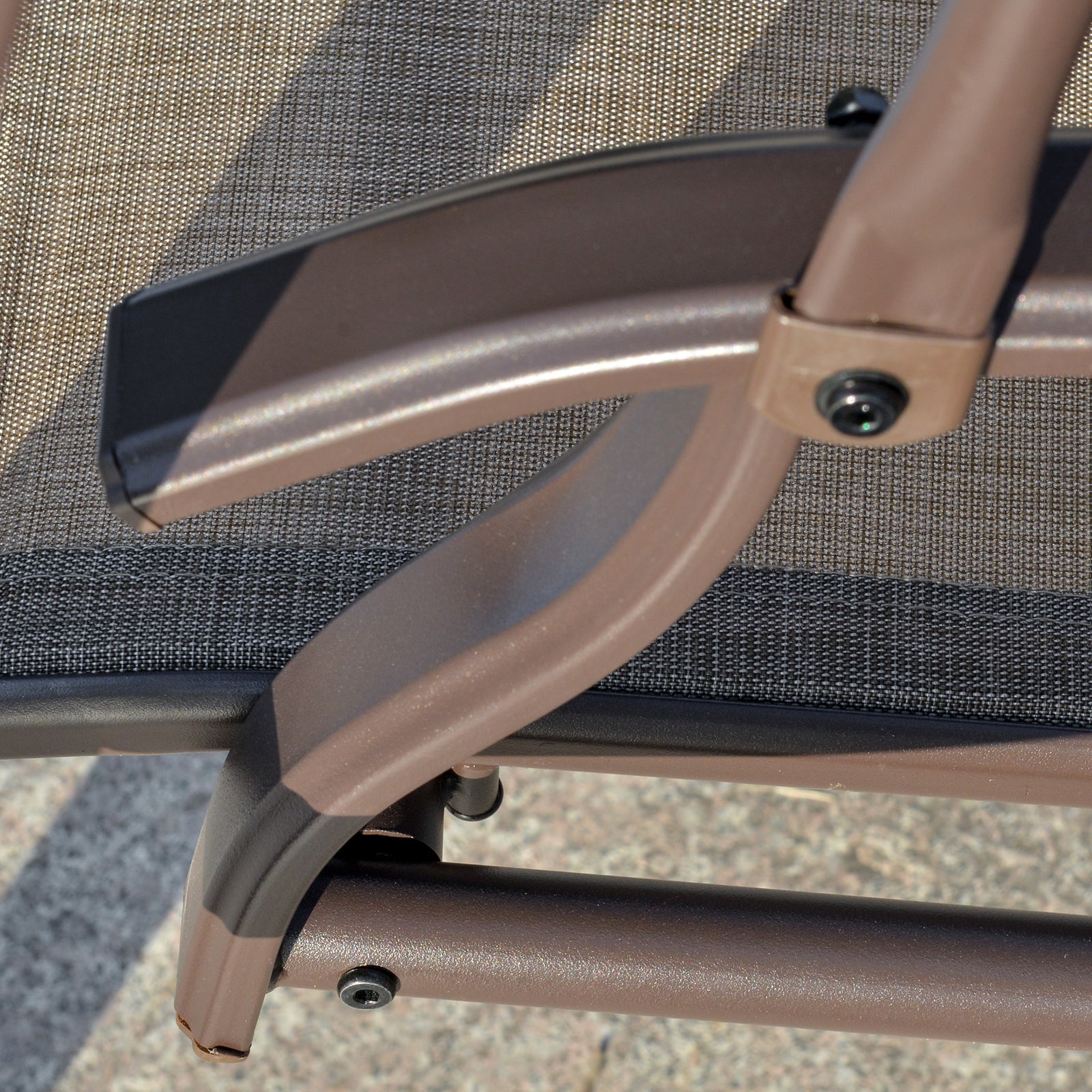 2 Seater Garden Swing Chair Outdoor Canopy Swing W/ Shade | Brown