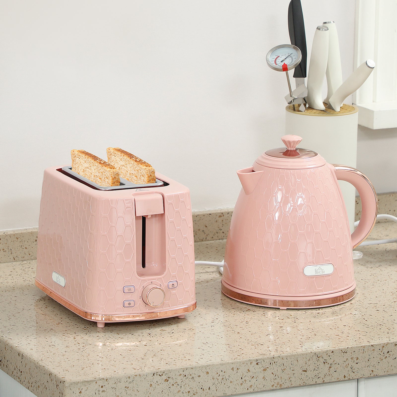 Kettle & 2 Slice Toaster | Pink