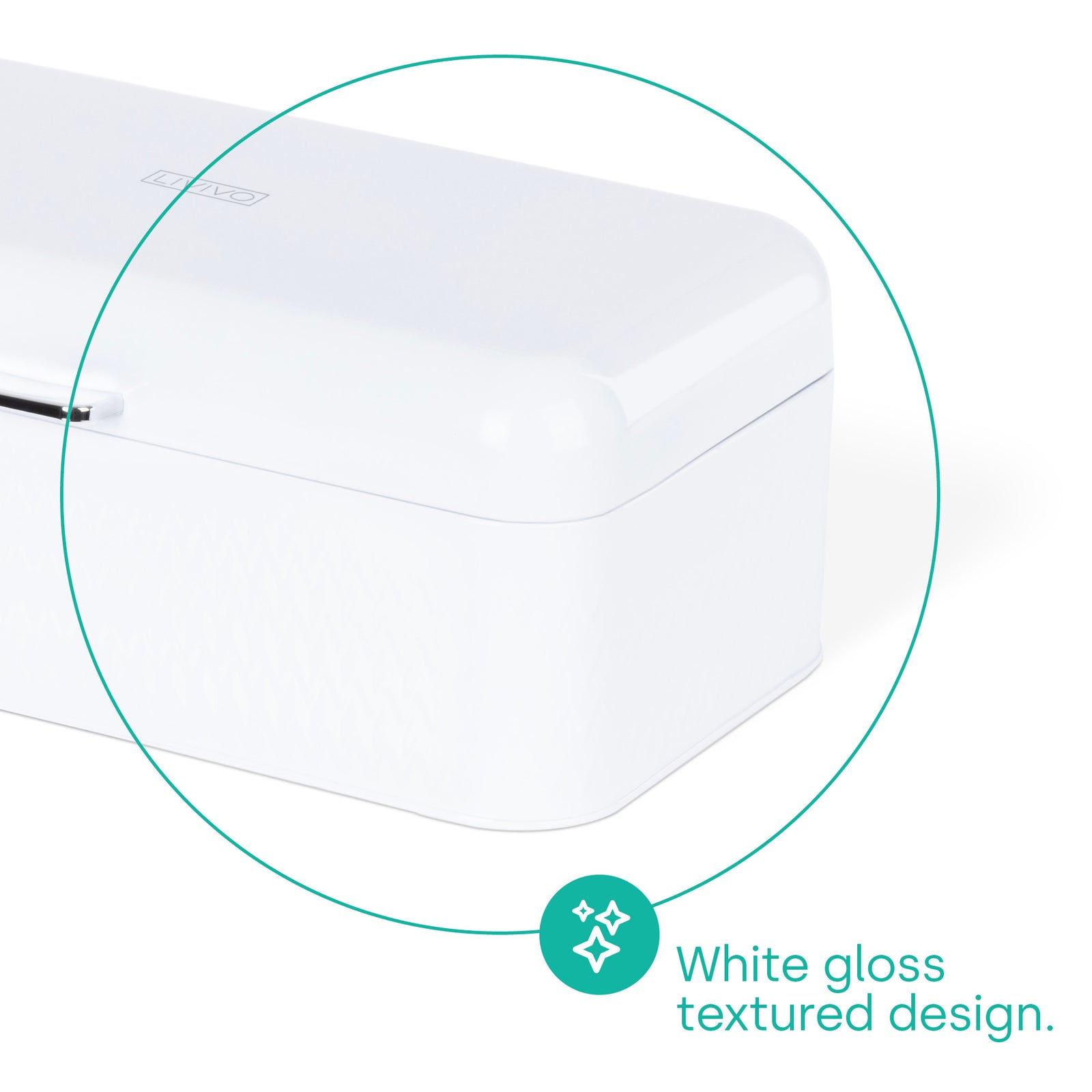 Taurus Bread Bin & Canister Set - White