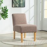 Selina Fabric Armless Accent Chair | Dark Brown