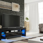 Aria Tv Unit 160cm With Led Lights | Black