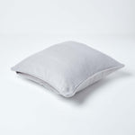 Cotton Rajput Ribbed Cushion Cover | 60cm x 60cm | Silver Grey