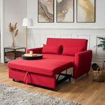2-seater Pull Out Sofa Bed - Convertible Sleeper Sofa | Red