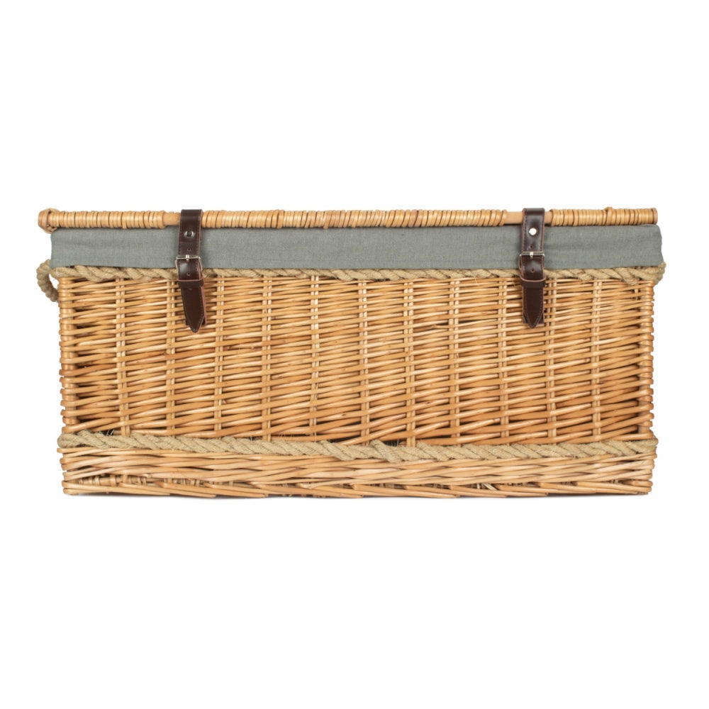 Wicker 72cm Rope Handled Trunk Picnic Basket | Gray