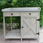 HYGRAD BUILT TO SURVIVE Potting Bench Table With Cabinet & 2 Drawers – Wooden Garden Work Station