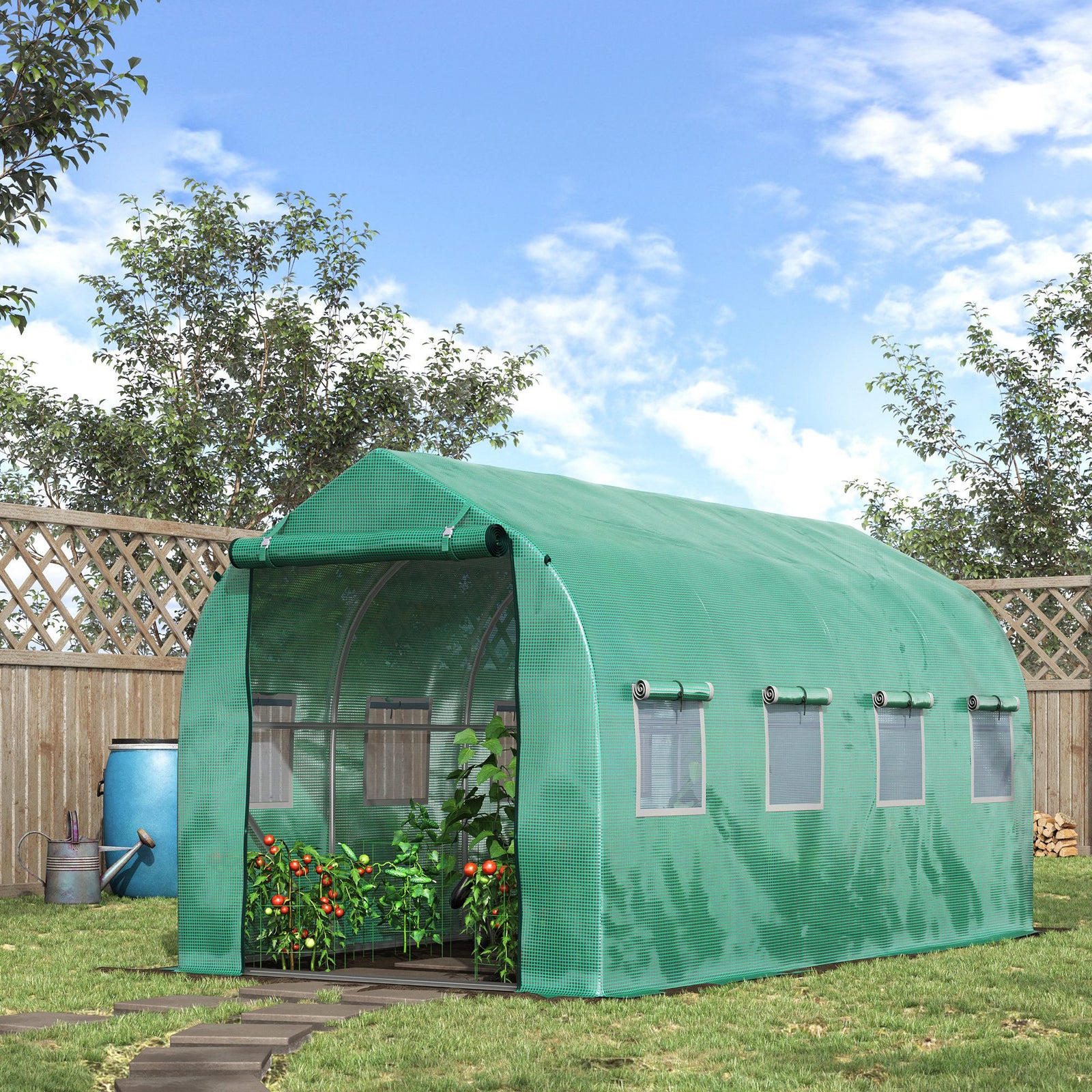 Round Polytunnel Greenhouse 4x2x2m