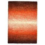 Blended Thick Shaggy Fluffy Deep Pile Living Room Rug | 80cm x 150cm | Orange