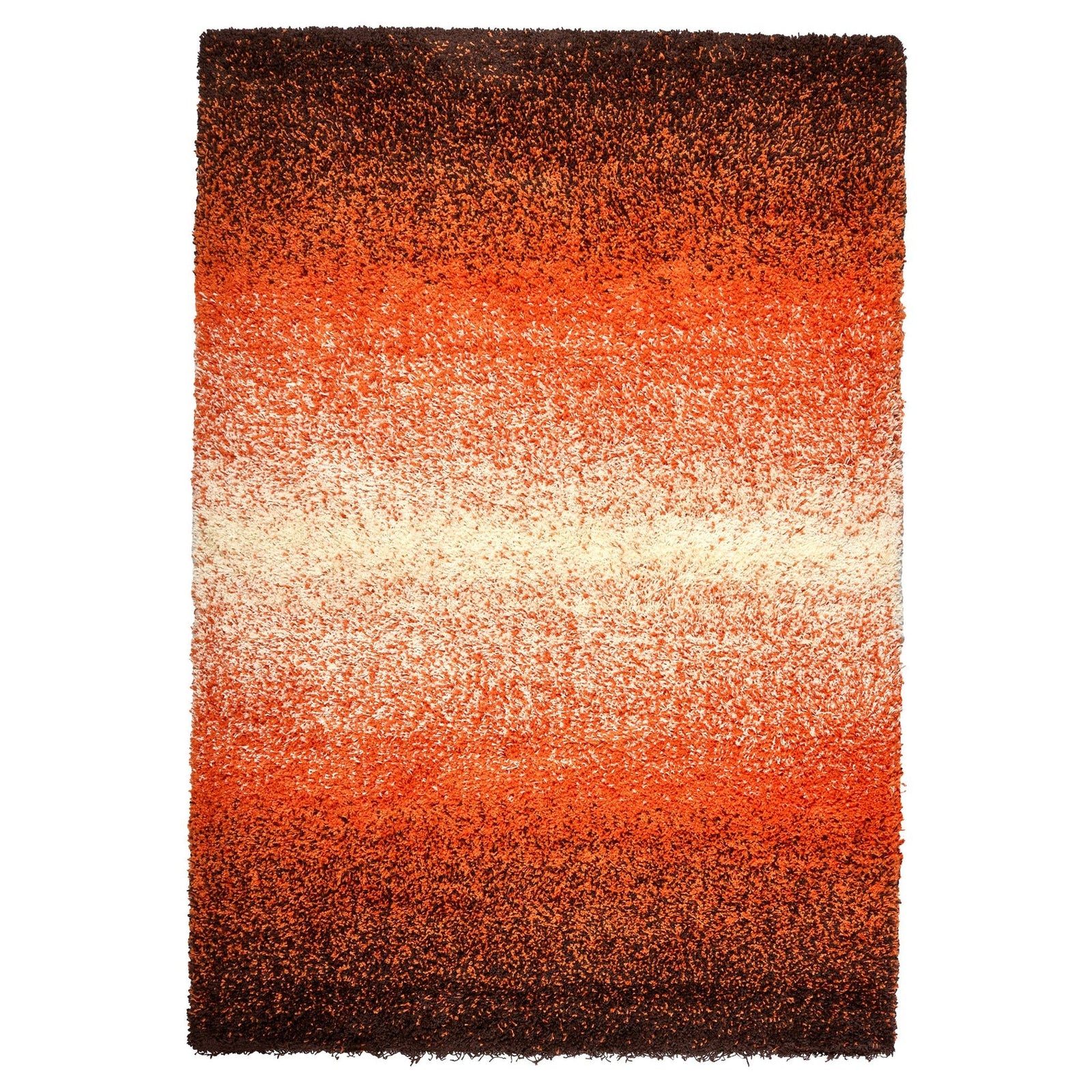 Blended Thick Shaggy Fluffy Deep Pile Living Room Rug | 80cm x 150cm | Orange