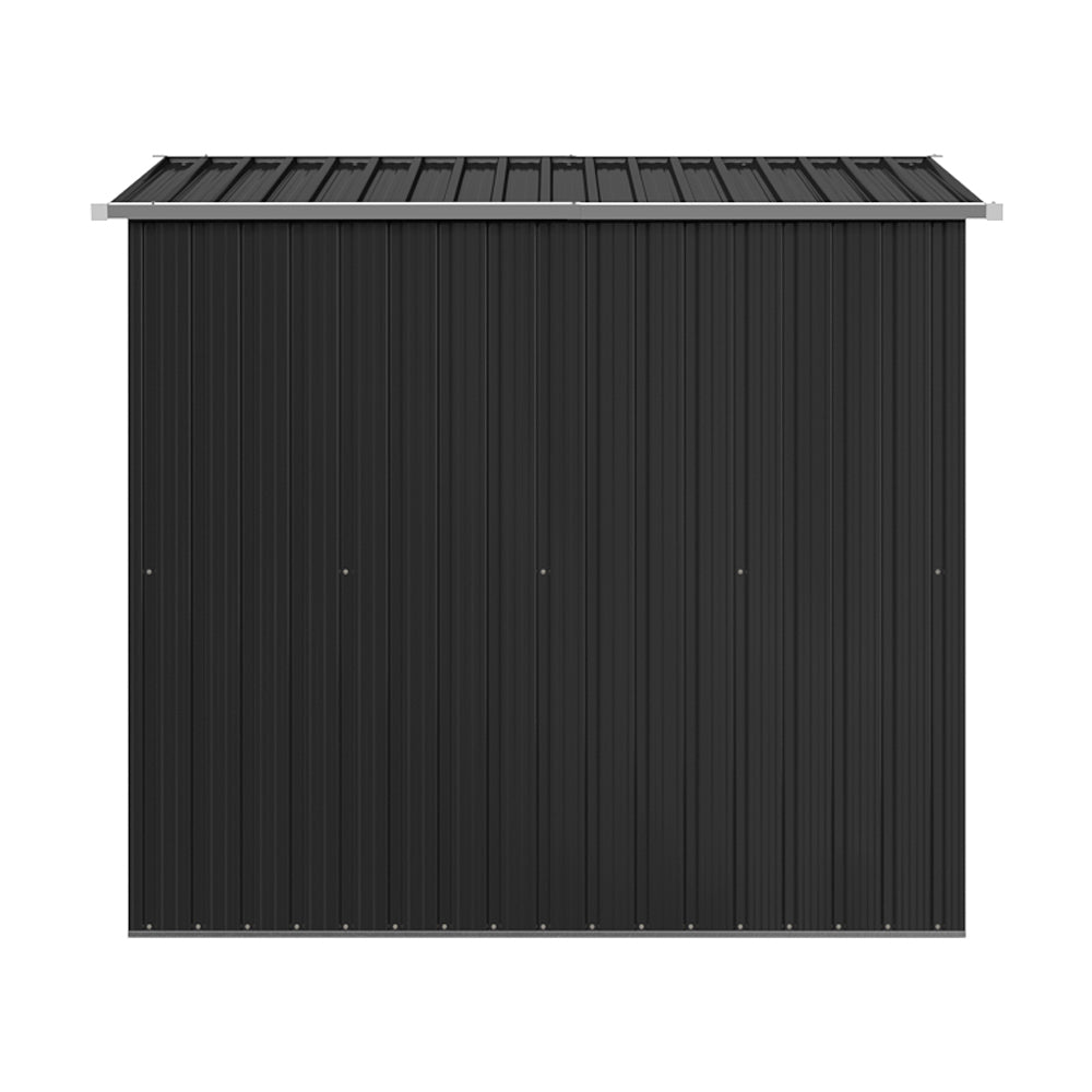 4x6ft Metal Garden Tool Shed With Sliding Door & Pent Roof – Durable Outdoor Storage With Foundation