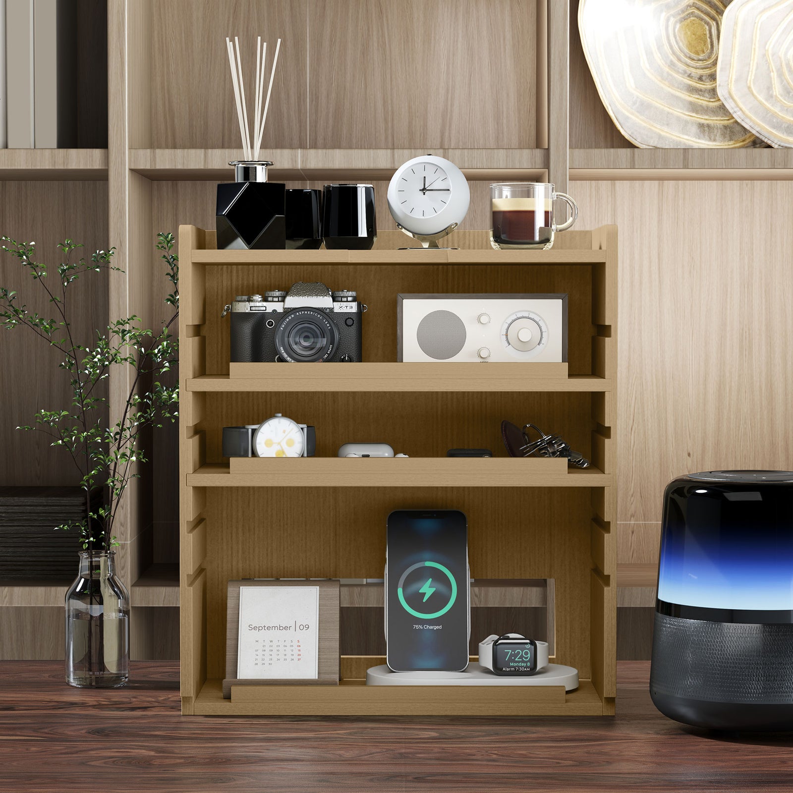 4-tier Desktop Organiser With Cable Management | One Size | Natura