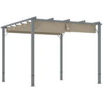 3 X 3(m) Aluminium Garden Pergola With Retractable Roof