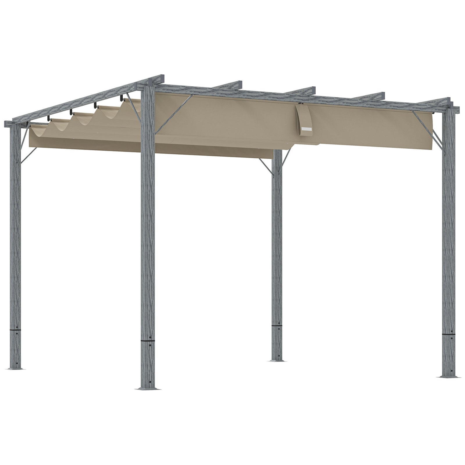 3 X 3(m) Aluminium Garden Pergola With Retractable Roof