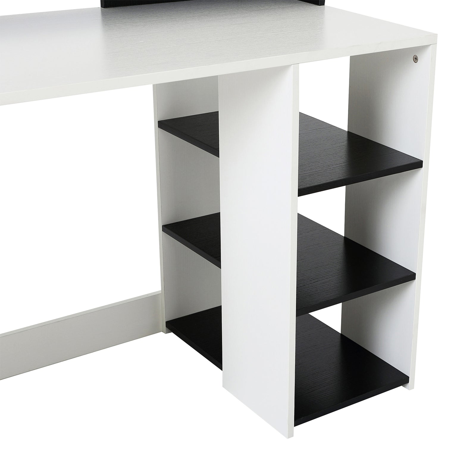 Multi-storage & Workstation Desk Table Storage Shelves Home | Black