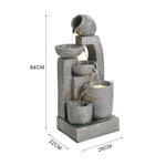 Cascade Solar-powered Water Fountain For Outdoors