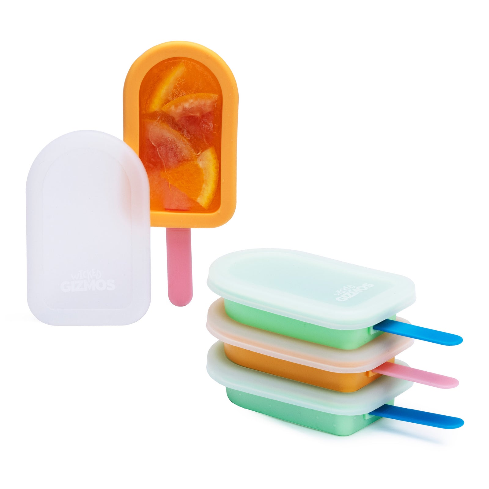 4 Ice Lolly Moulds With Sticks