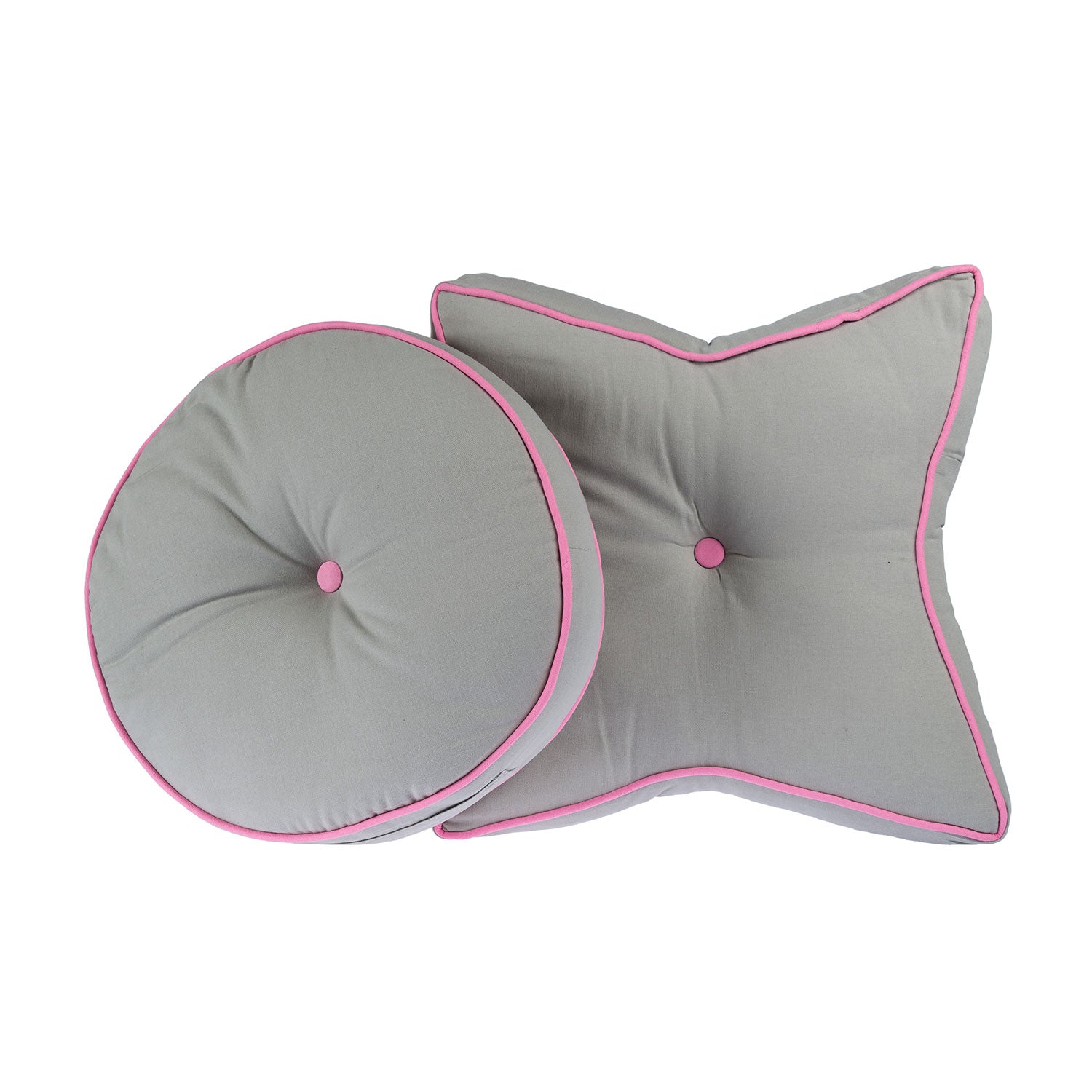 Star Shaped Floor Cushion | Pink & Grey