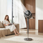 20db Silent Standing Fan, Oscillating Fan With 12 Speeds | Grey